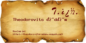 Theodorovits Ádám névjegykártya